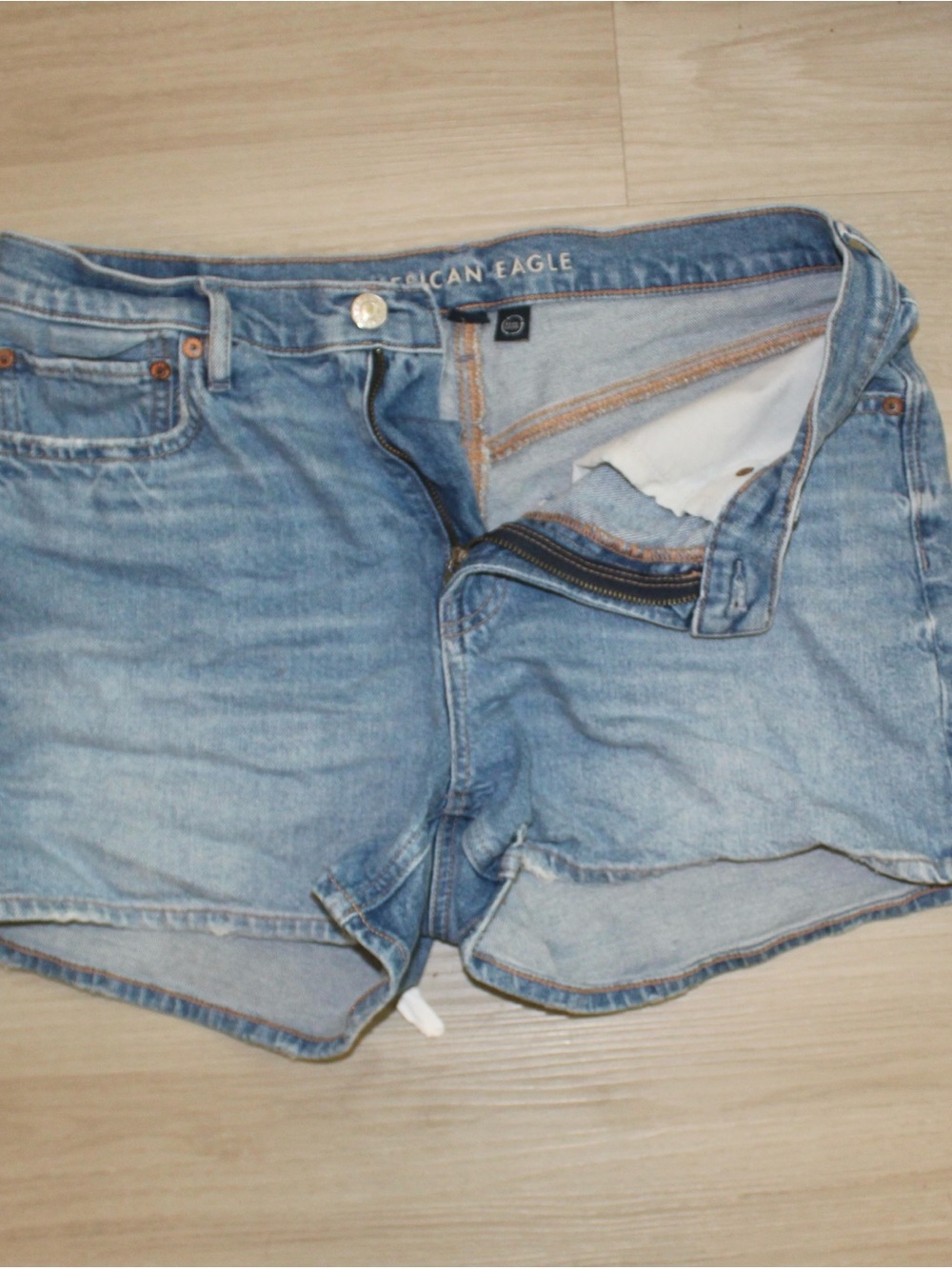 American Eagle Outfitters Faded Light Blue Denim Shorts